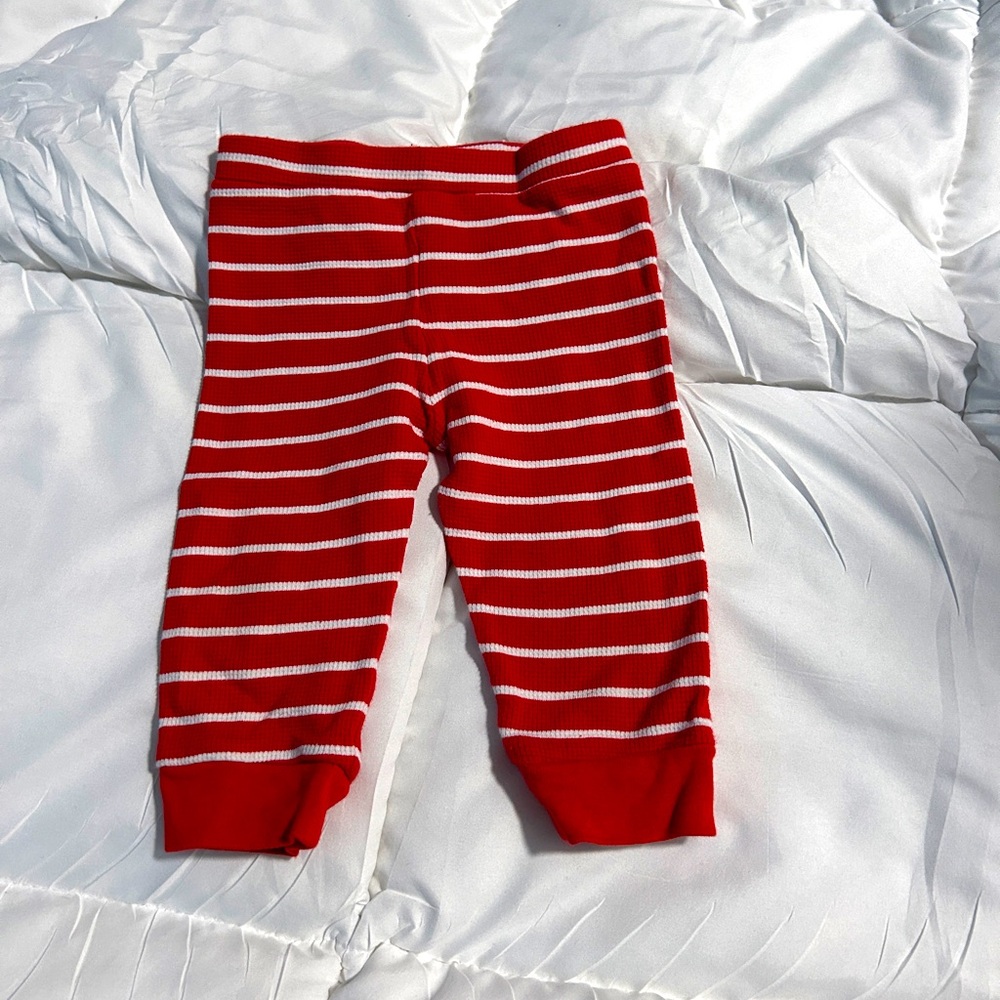 Red and white pants